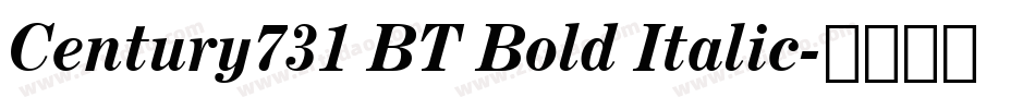 Century731 BT Bold Italic字体转换